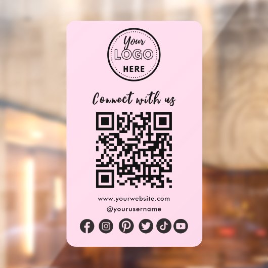 Minimalistische Verbindung mit dem QR-Code der US  Fensteraufkleber (Blatt 2)