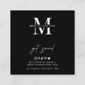 Minimalistische Verbindung mit QR-Code-Scannable Quadratische Visitenkarte (Rückseite)