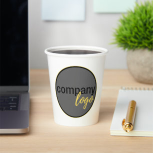 MINIMALISTISCHE VEREINFACHUNG VON LOGO-UNTERNEHMEN PAPPBECHER