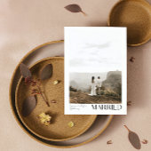 Minimalistische Verheiratete 2 Foto Script QR Code Ankündigung