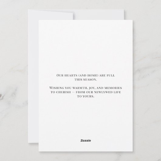 Minimalistische Verheiratete Weihnachten Neuvermäh (Rückseite)