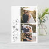 Minimalistische Verheiratete Weihnachten Neuvermäh (Stehend Vorderseite)