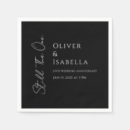 Minimalistische Verlängerung des 25. Serviette