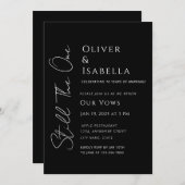 Minimalistische Verlängerung des Versprechens 10. Einladung (Vorne/Hinten)