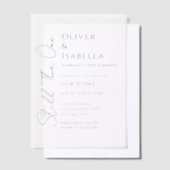 Minimalistische Verlängerung des Versprechens 10.  Pergament Einladungen (Versetzt)