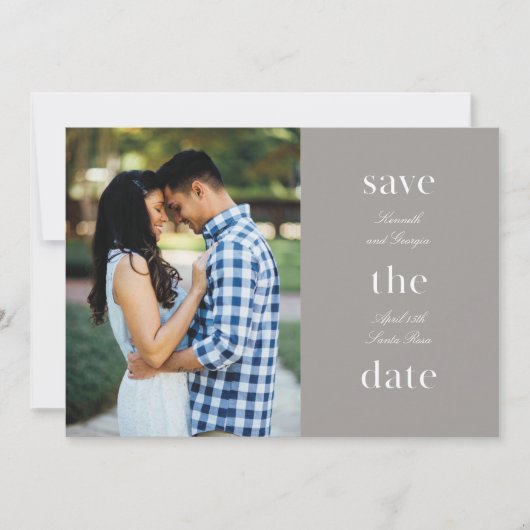 Minimalistische Verlobt Save the Date (Vorderseite)