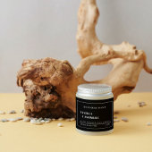 Minimalistische Verpackung Schwarzweißkerzenproduk Lebensmitteletikett