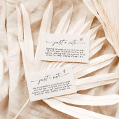 Minimalistische Verschlusskarte | Nur eine Karte