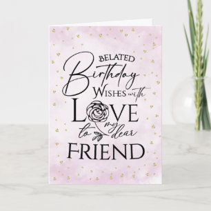 Minimalistische verspätete Geburtstagskarten für F Karte
