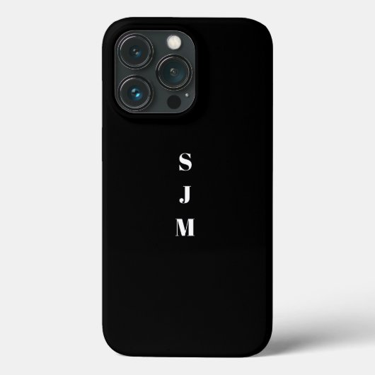 Minimalistische vertikale Monogramm-Initialnamen s Case-Mate iPhone Hülle (Rückseite)