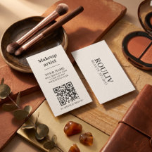 Minimalistische vertikale QR-Code | Erdtöne | Schö