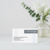 Minimalistische Vertikallinien-Mustertechnik Visitenkarte (Stehend Vorderseite)