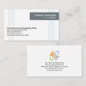 Minimalistische Vertikallinien-Mustertechnik Visitenkarte (Vorne/Hinten)