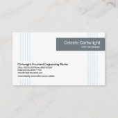 Minimalistische Vertikallinien-Mustertechnik Visitenkarte (Vorderseite)