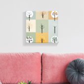 Minimalistische Vertretung der vier Jahreszeiten Leinwanddruck (Insitu (Wohnzimmer))