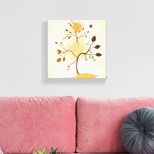 Minimalistische Vertretung der vier Jahreszeiten Leinwanddruck (Insitu (Wohnzimmer))