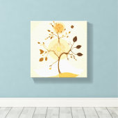 Minimalistische Vertretung der vier Jahreszeiten Leinwanddruck (Insitu (Holzboden))