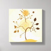 Minimalistische Vertretung der vier Jahreszeiten Leinwanddruck (Vorderseite)