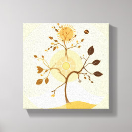 Minimalistische Vertretung der vier Jahreszeiten Leinwanddruck