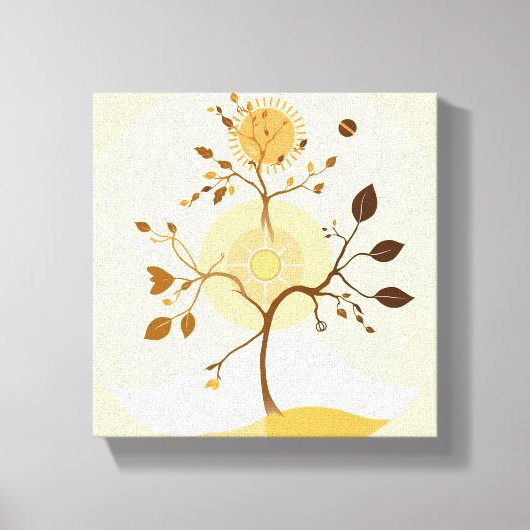 Minimalistische Vertretung der vier Jahreszeiten Leinwanddruck (Vorderseite)