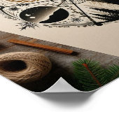 Minimalistische Vertretung der vier Jahreszeiten Poster (Ecke)