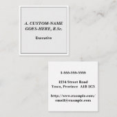 Minimalistische, Vintage, Berufliche Visitenkarte (Vorne/Hinten)