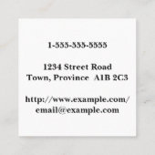 Minimalistische, Vintage, Berufliche Visitenkarte (Rückseite)