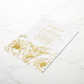 Minimalistische Vintage Botanicals-Hochzeit Folieneinladung (Gedreht)