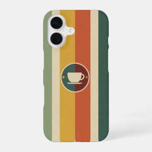 Minimalistische Vintage-Espressomaschinen-Steuerun iPhone 16 Hülle
