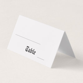 Minimalistische Vintage Hochzeitstil-Tischnummer