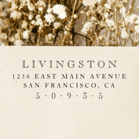 Minimalistische Vintage Rücksendeadresse Gummistempel