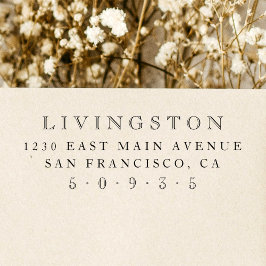 Minimalistische Vintage Rücksendeadresse Permastempel