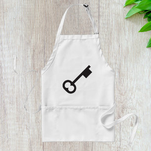 Minimalistische Vintage-Schlüsselsilhouette Schürze
