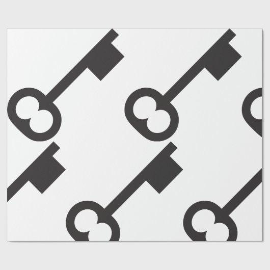 Minimalistische Vintage Silhouette Geschenkpapier (Flach)