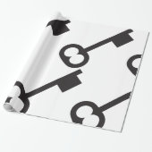 Minimalistische Vintage Silhouette Geschenkpapier (Ungerollt)