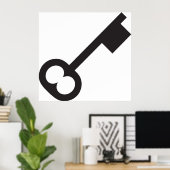 Minimalistische Vintage Silhouette Poster (Heimbüro)