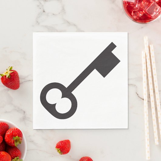 Minimalistische Vintage Silhouette Serviette