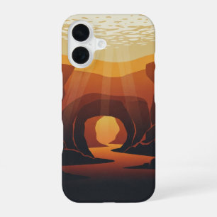 Minimalistische Vintage-U-Boot-Grotte iPhone 16 Hülle