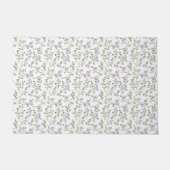 Minimalistische violette Blumen Fußmatte (Vorderseite)