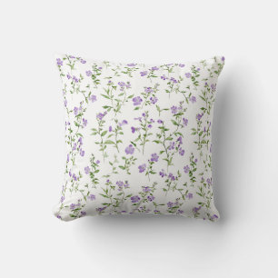 Minimalistische violette Blumen Kissen