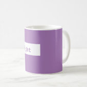 Minimalistische violette lila und weiße Farbe Kaffeetasse (VorderseiteRechts)