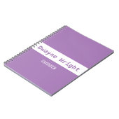 Minimalistische violette lila und weiße Farbe Notizblock (Linke Seite)