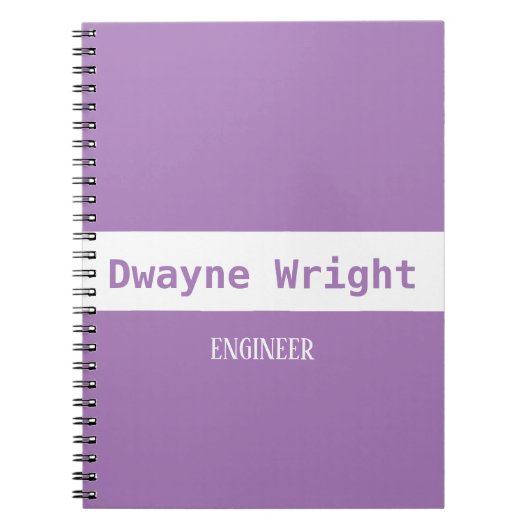 Minimalistische violette lila und weiße Farbe Notizblock (Vorderseite)