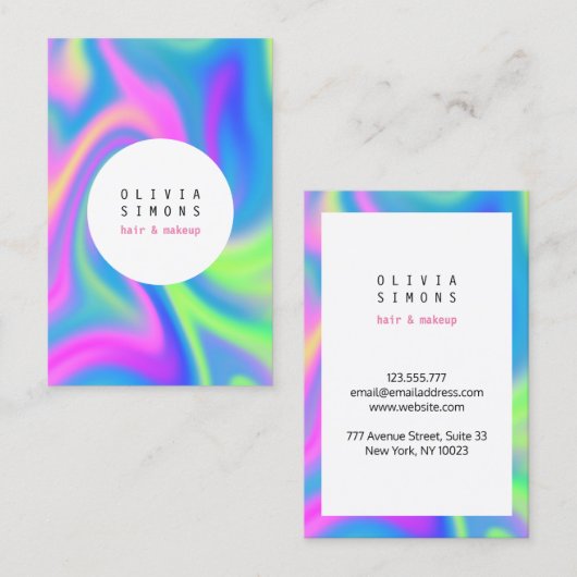 Minimalistische Visitenkarte (Vorne/Hinten)