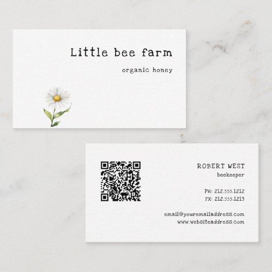 Minimalistische Visitenkarte (Vorne/Hinten)