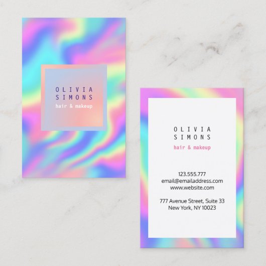 Minimalistische Visitenkarte (Vorne/Hinten)