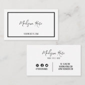 Minimalistische Visitenkarte (Vorne/Hinten)