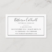 Minimalistische Visitenkarte (Rückseite)