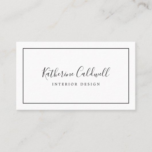 Minimalistische Visitenkarte (Vorderseite)