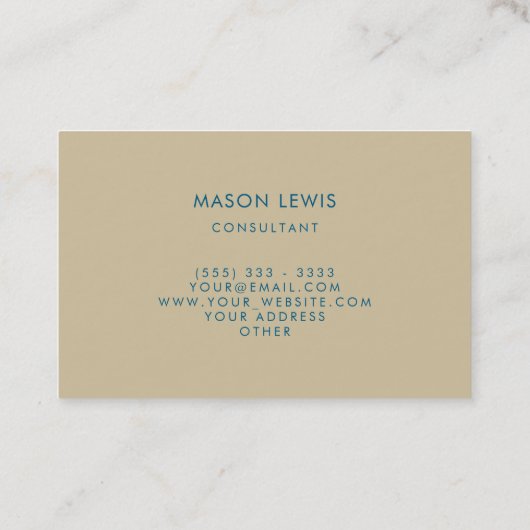 Minimalistische Visitenkarte (Rückseite)